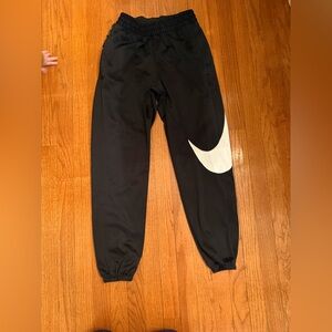 Nike Black Joggers with White Swoosh